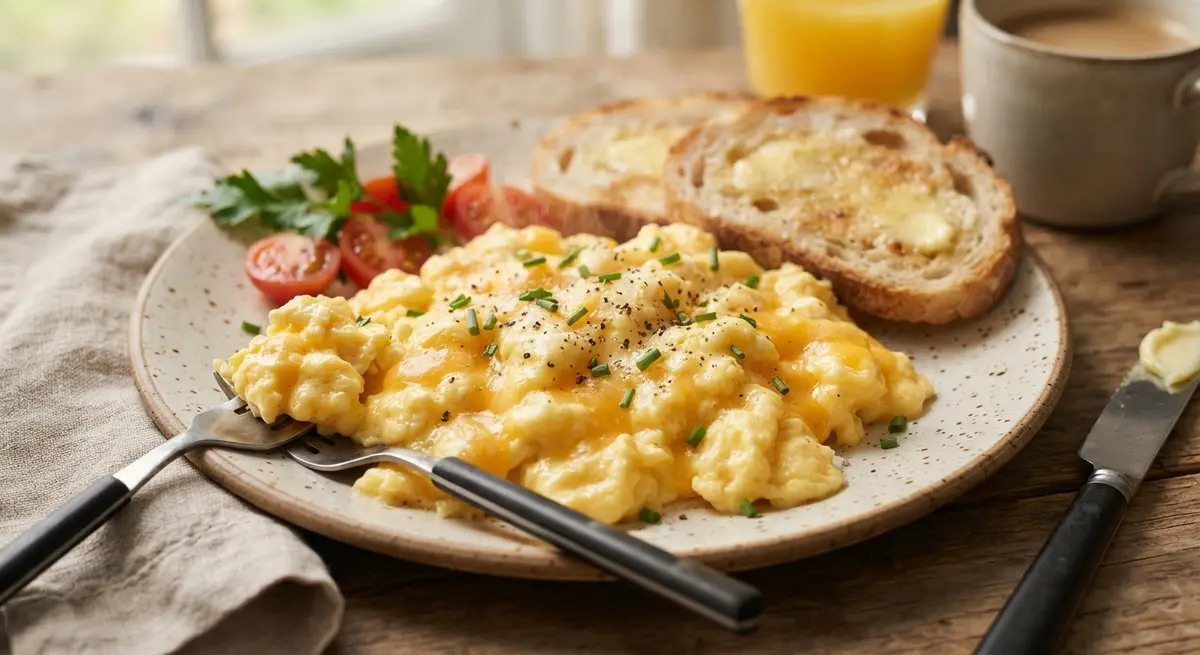 Scrambled Eggs with Mild Cheddar